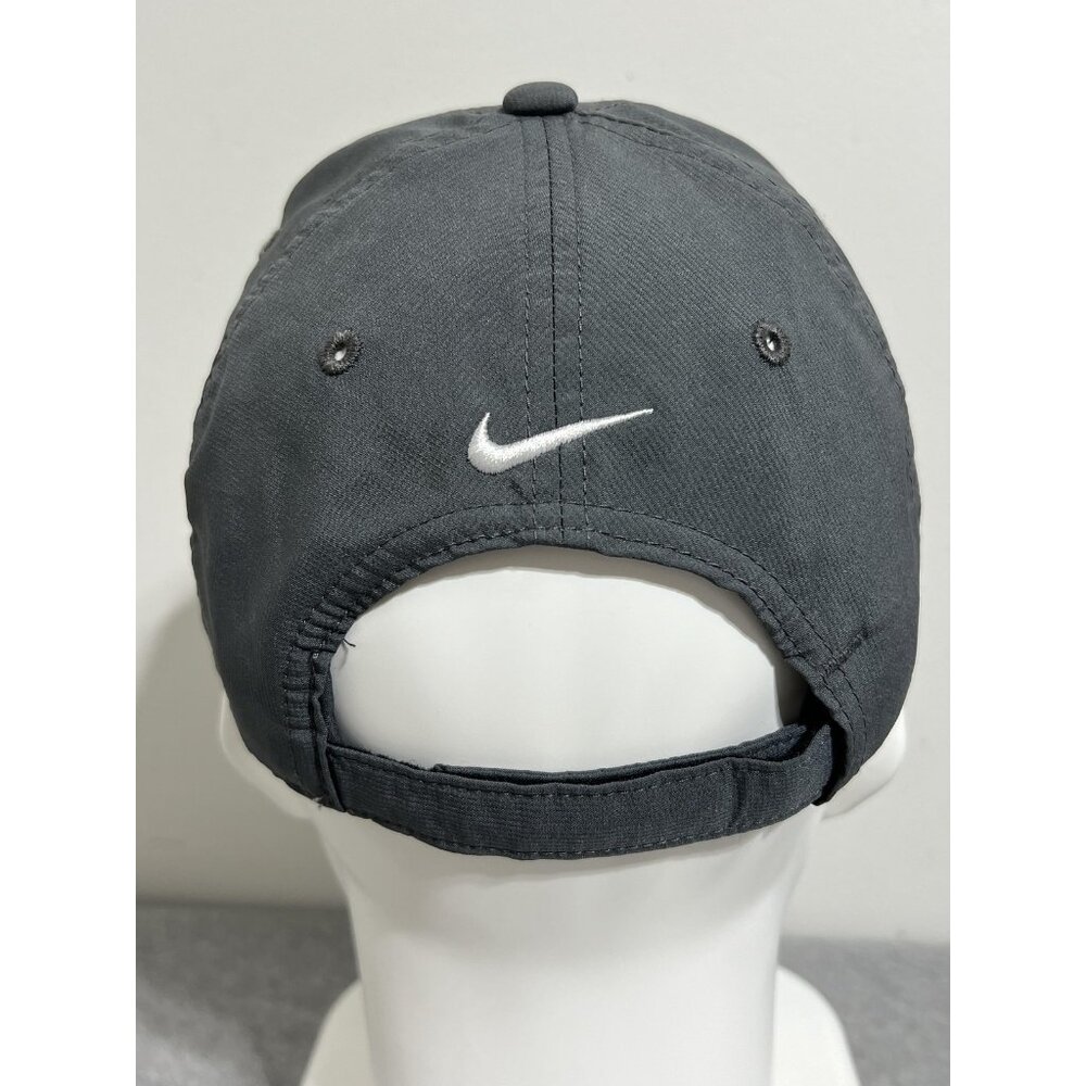 Nike Hat Cap Strap Back Gray Golf Athletic Embroidered Swoosh Mens‎ Lightweight - Picture 3 of 7